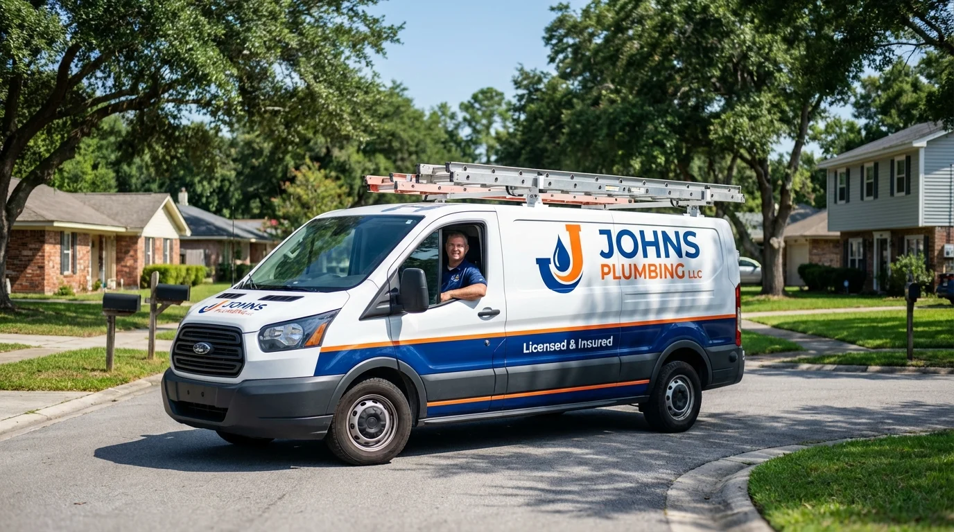 Johns Plumbing LLC service van in Petersburg, AK